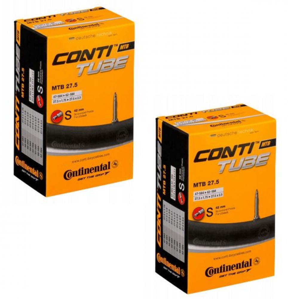 Continental 2x Schlauch Conti MTB 27.5 27.5x1.75/2.40" Doppelpack SV 42mm