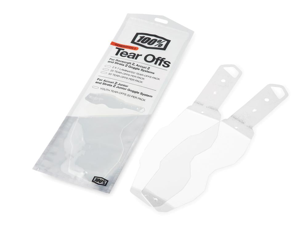 100% Gen. 2 Laminated Tear Offs unis no color - klare Sicht in moderner Ausführung