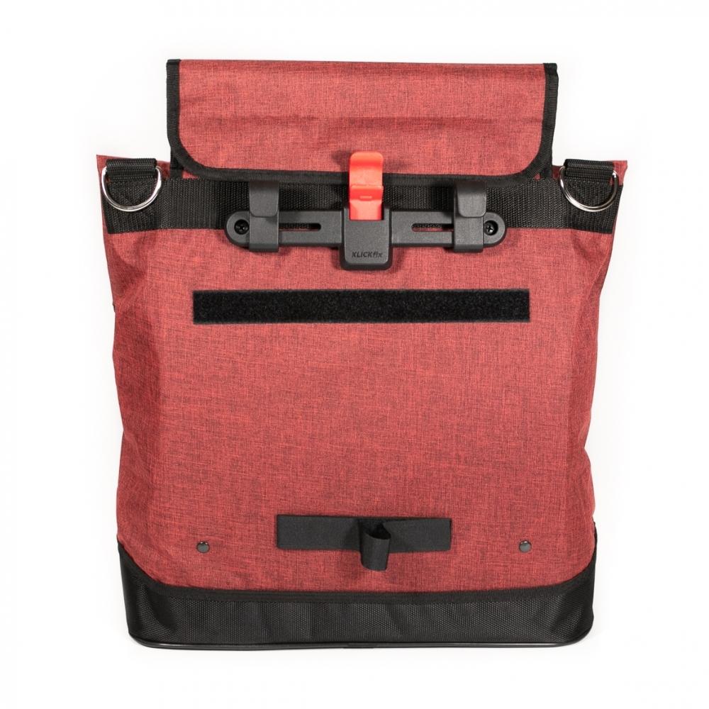 Haberland Melan I Shopper-Gepäckträgertasche rot - geräumige Einzeltasche für Alltag & Einkauf