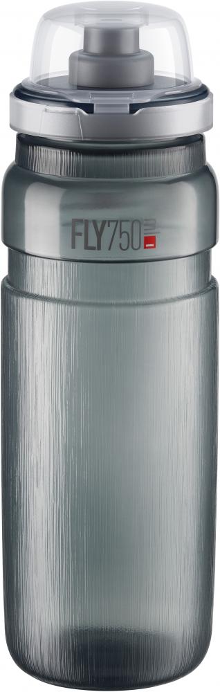ELITE Trinkflasche Fly MTB Tex Smoke 750ml - ultraleichte MTB-Trinkflasche mit Schutzkappe