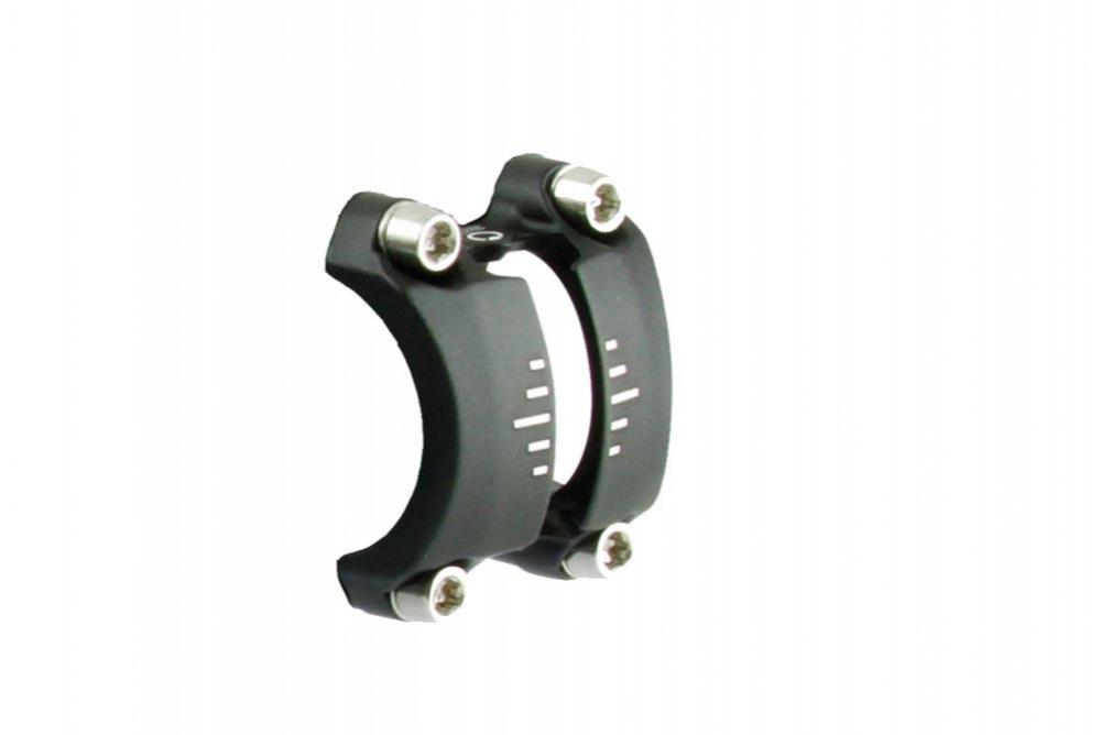 by.schulz SDS Frontkappe 4-Loch Ø31,8mm schwarz, geschmiedete Aluminium Adapterplatte.