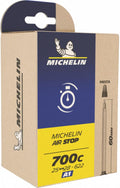Michelin Fahrradschlauch 700c (28 Zoll) Airstop A1 Sclaverand-Ventil 48mm, Produktverpackung.