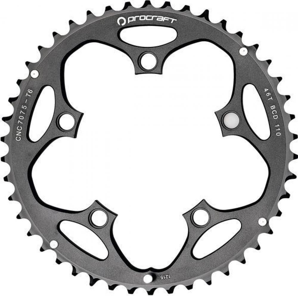 Procraft Kettenblatt RR 110 10-fach 48 Z Schwarz - CNC-gefertigt für präzise Schaltung
