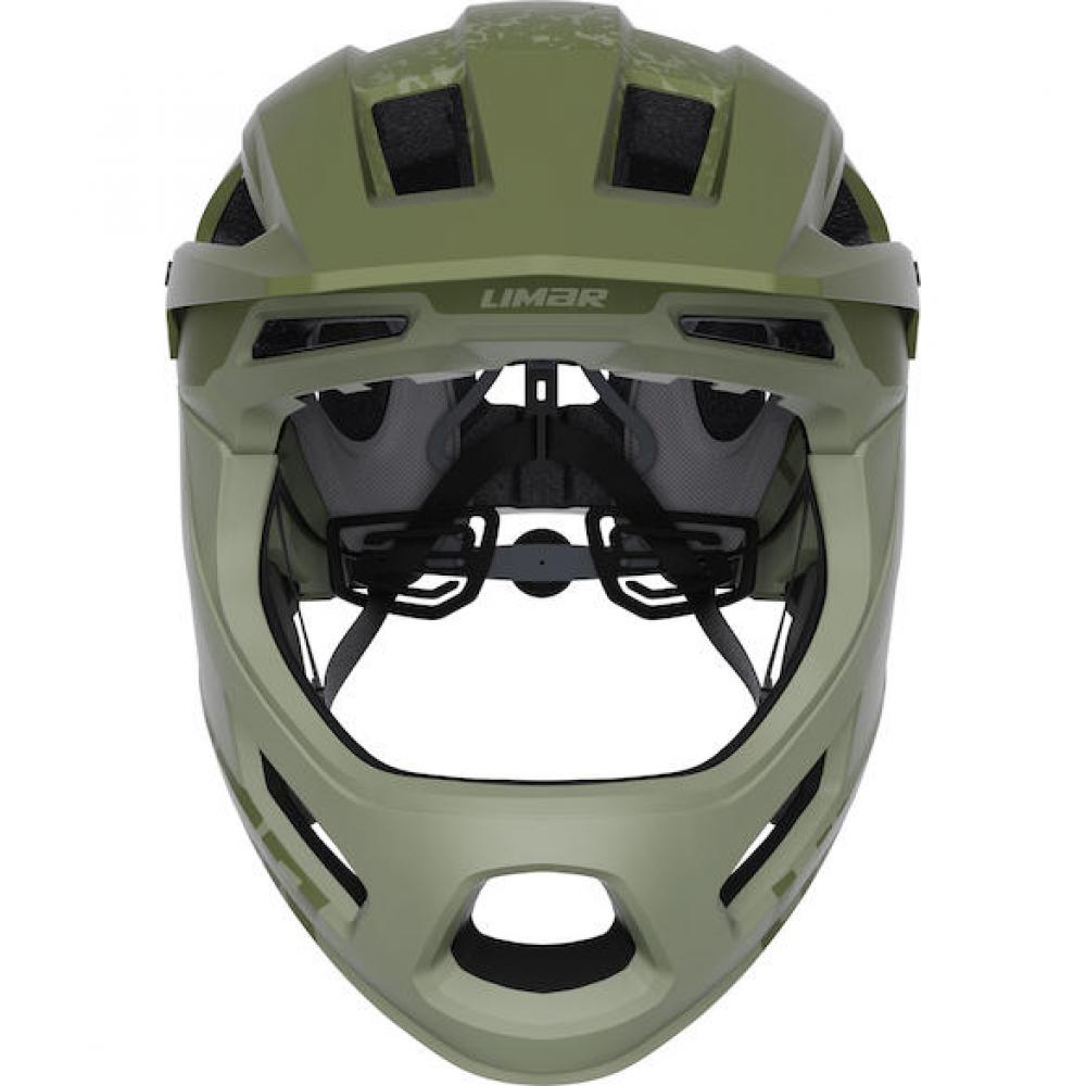 Limar Livigno + Mips Matt Green L Grün - leichter Fullface-Helm mit maximalem Schutz