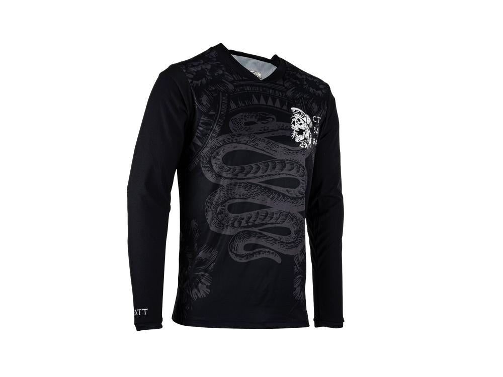 Leatt Gravity 3.0 Langarmtrikot Größe S Schwarz - MTB Jersey