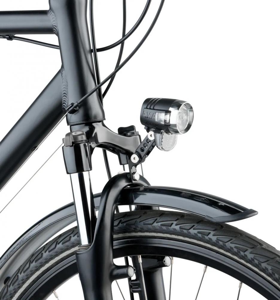 AXA Frontlicht Blueline 50 E-Bike 50 Blue - kompaktes LED-Scheinwerferlicht mit 50 Lux