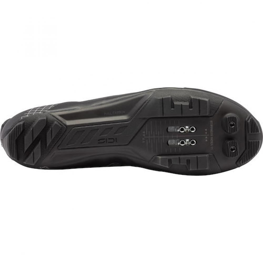 Sidi MTB AERON black 45,5 Schwarz - leichter MTB-Schuh mit Vollcarbonsohle