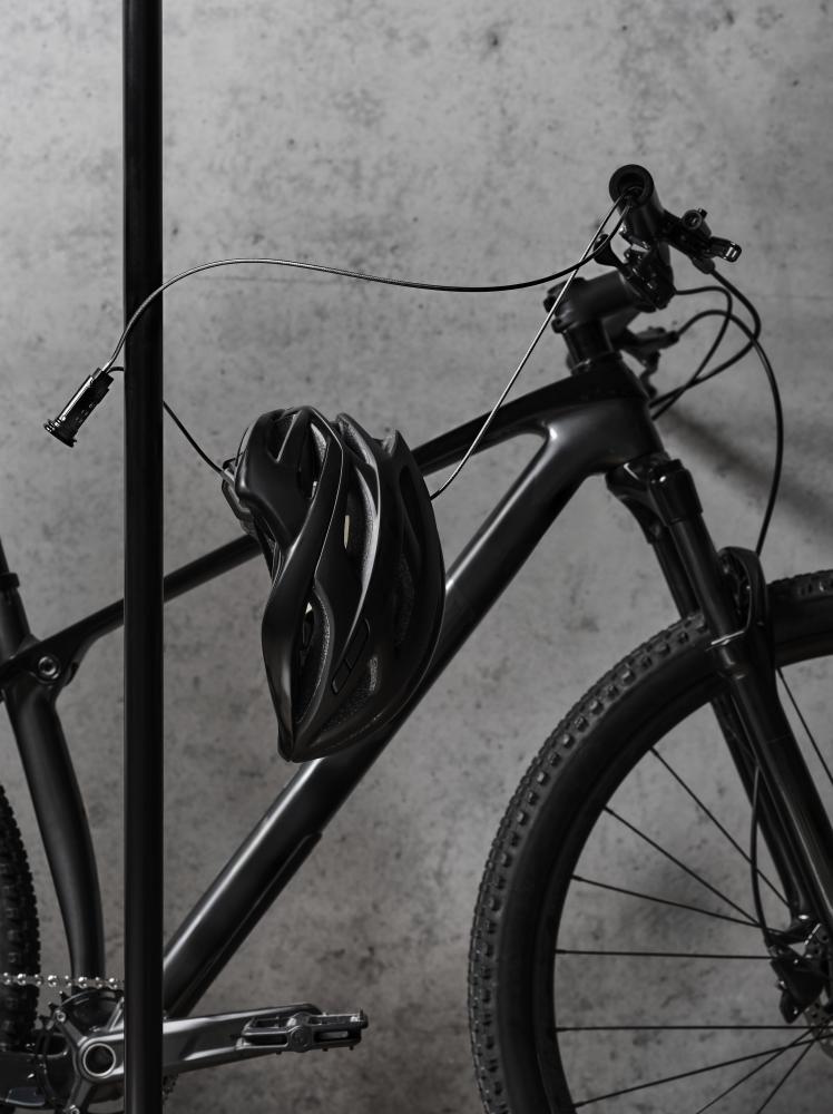 Lenker Lenklock Fahrradschloss im Lenker - 130 cm Länge Zahlenschloss leicht und unauffällig ideal für gerade Lenker Aluminium/Carbon hoher Diebstahlschutz - Rahmenschloss
