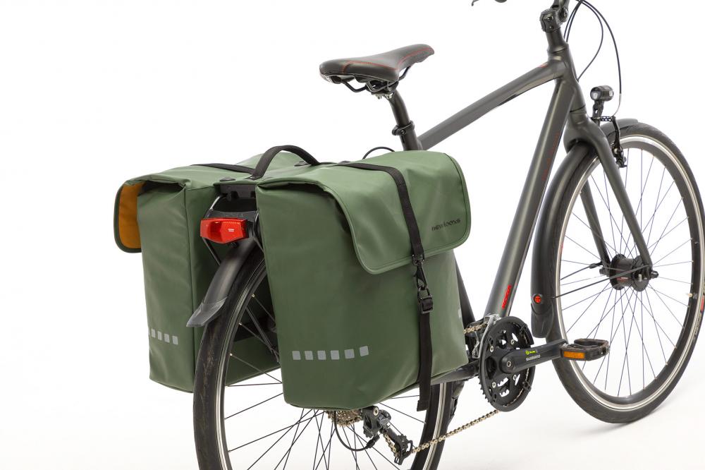 New Looxs Doppelpacktasche Odense Double RT Green 2 x ca. 20 l Green - robuste Gepäckträgertasche