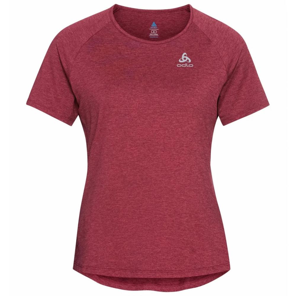 Odlo Women´s T-shirt crew neck s/s RUN EASY holly berry melange Größe XL