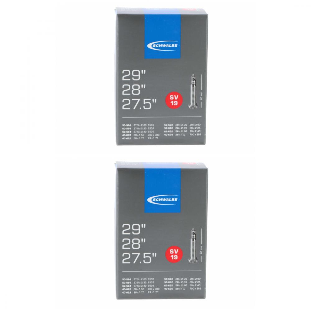 Schwalbe SV19 – 2 Camere D'Aria Per Bici 29/28/27,5 Pollici – Valvola Presta Francese Sclaverand