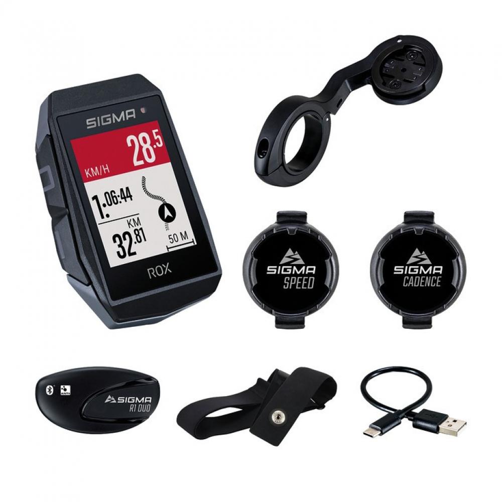 Sigma ROX 11.1 EVO GPS Fahrradcomputer mit Sensor Set Schwarz - 150+ Funktionen & Navigation