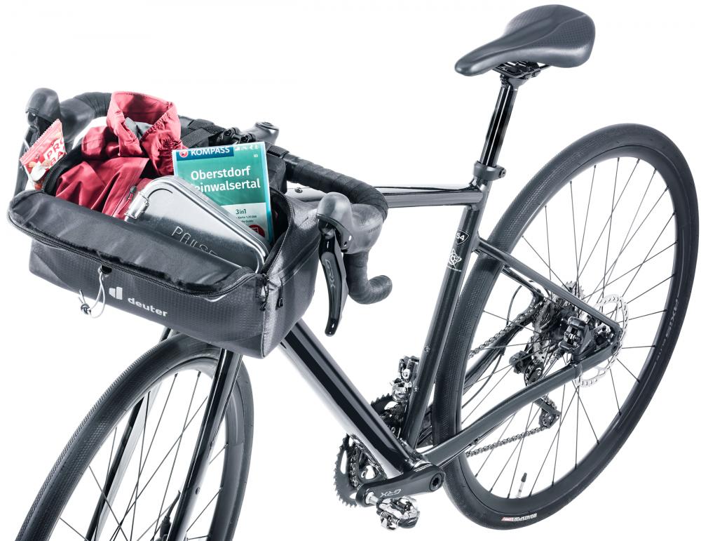 Deuter Mondego HB 8 Lenkertasche Schwarz - 8 Liter Bikepacking-Tasche mit Klettverschluss
