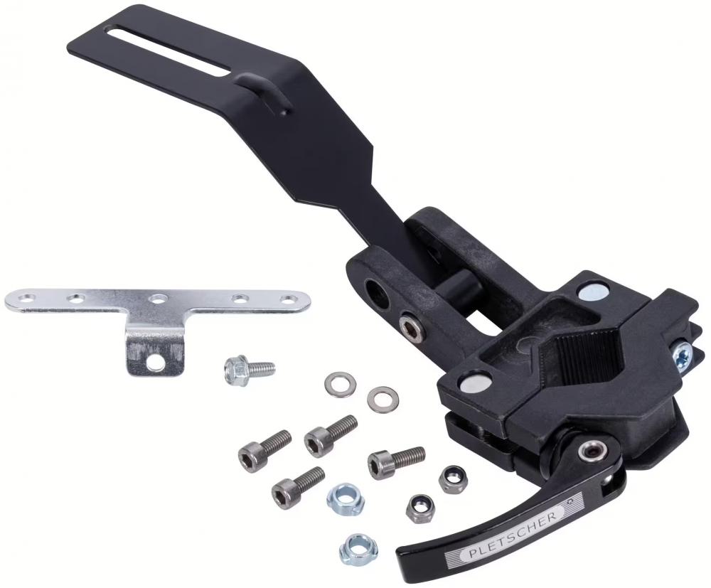 Pletscher Gepäckträger Quick-Rack 26-28 Zoll - robuster Aluminium-Gepäckträger mit Federklappe, werkzeugloser Schnellmontage an Sattelstütze Ø 25-32 mm und Ausfallende, schwarz, 25 kg Tragkraft