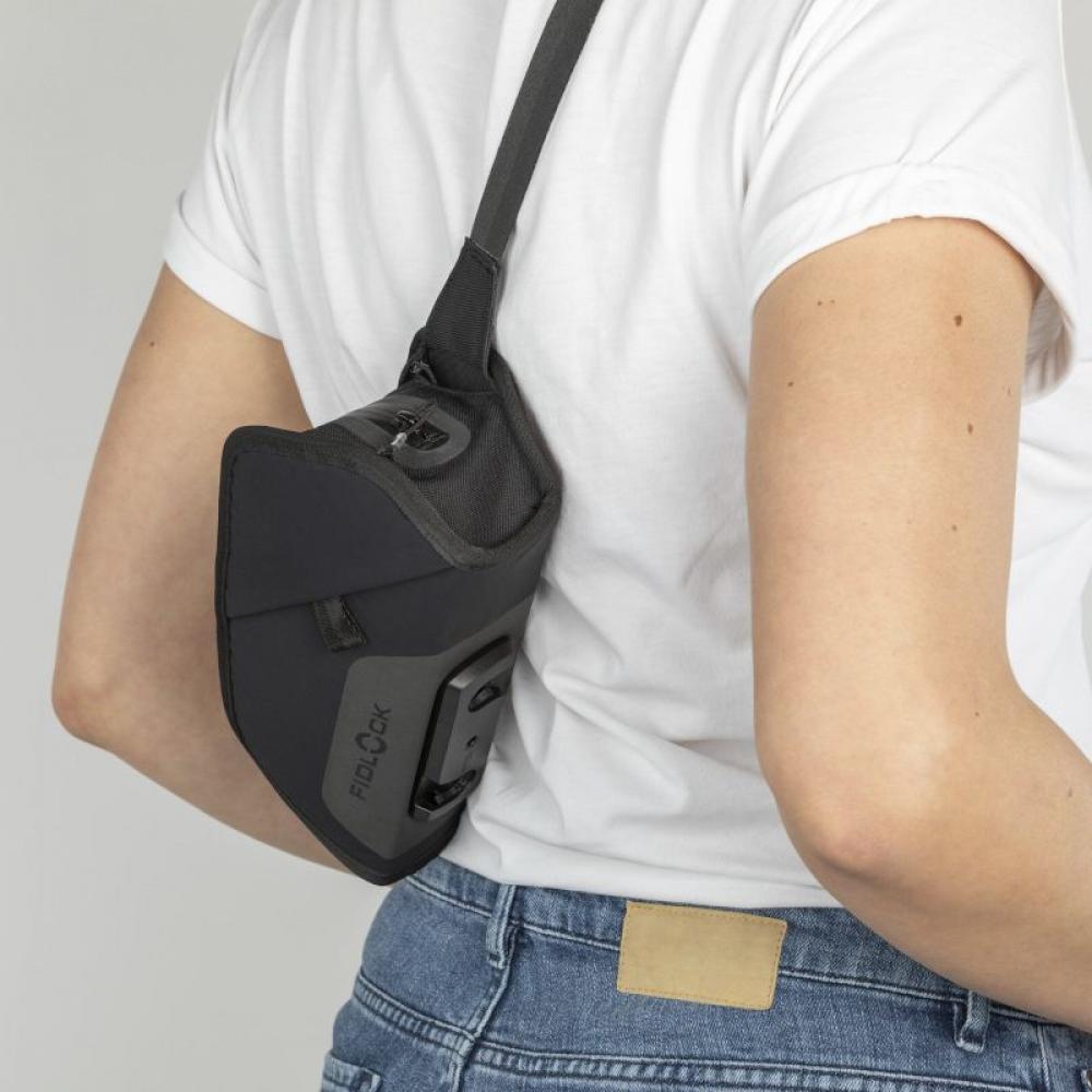 Fidlock TWIST Essential Bag M mit Bike Base 1,1 Liter spritzwassergeschützte Rahmentasche, magnetische Befestigung, verstaubarer Schultergurt, optimiert für Rahmendreieck