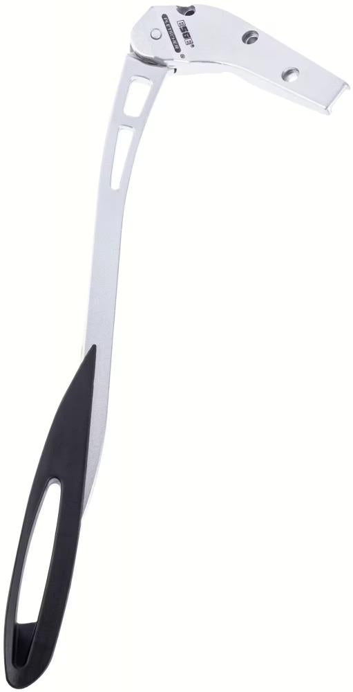 PLETSCHER Hinterbauständer Multi Zoom silber - verstellbar 2628 Zoll, Aluminium-Druckguss pulverbeschichtet, Schiebe- und Gegenlaschenbefestigung, Kunststofffuß Zoom