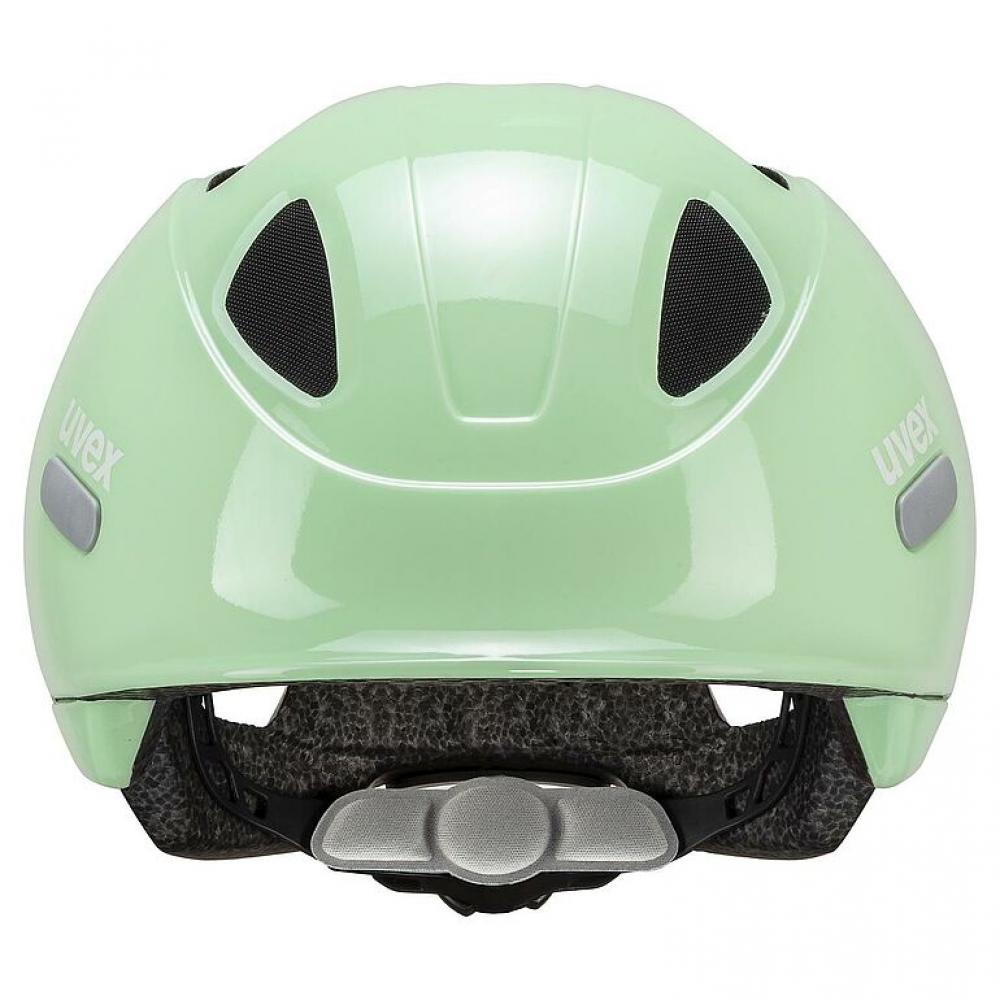 Uvex Oyo Kinderfahrradhelm mint-peach 45-50 cm Leicht, individuell anpassbar, erweiterbar mit LED-Licht, optimaler Stirn- und Schläfenschutz, herausnehmbares Bärchen-Polster