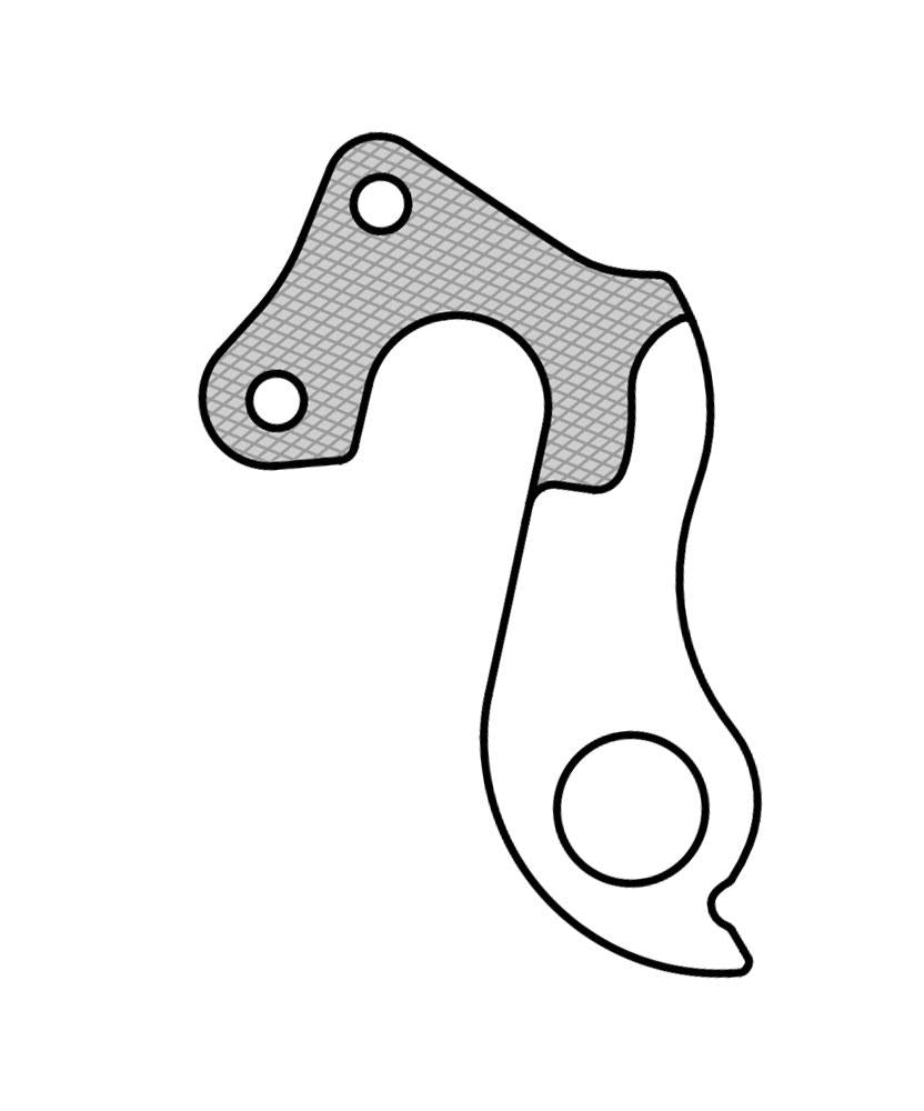 Marwi Schaltauge GH-220 inkl. Schrauben auf Karte - Aluminium, kompatibel mit Focus, Raleigh, Wilier, De Rosa, Merckx, Univega