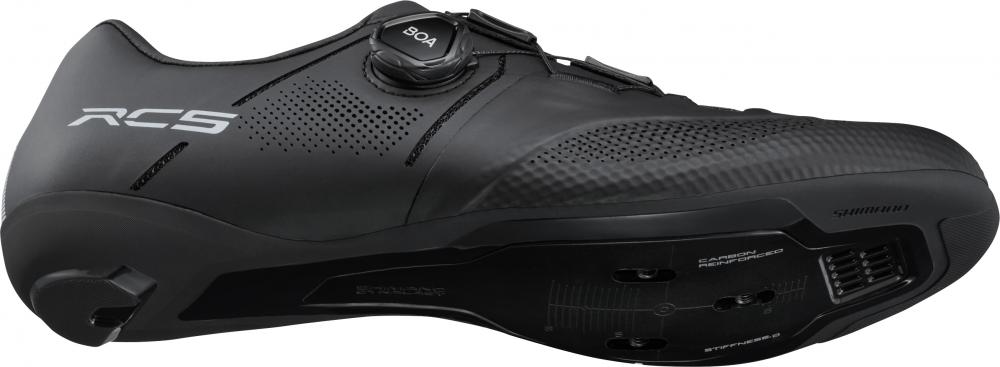 SHIMANO Fahrradschuhe RC503 Herren/Damen Road SPD-SL Fahrradschuhe Größe 45 breit Schwarz