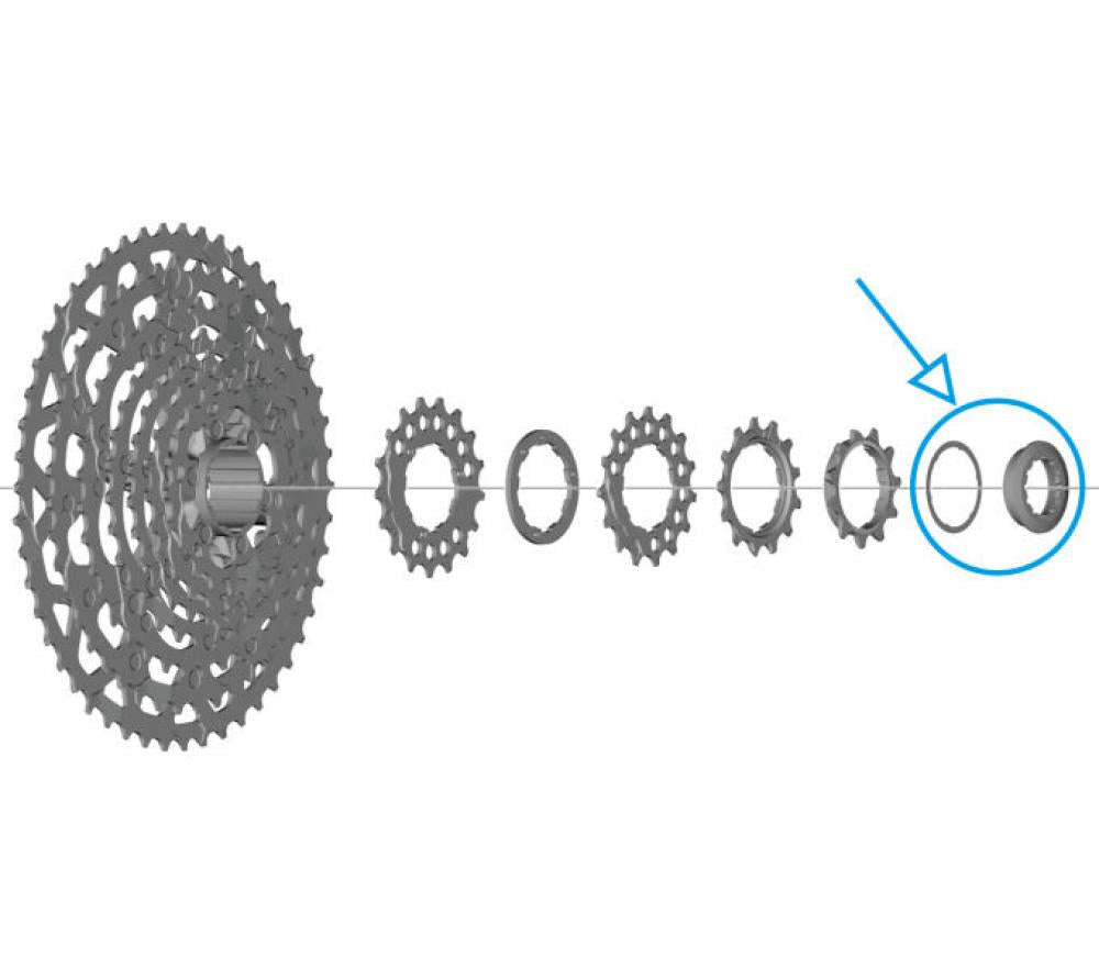 SHIMANO CS-LG700 Verschlussring mit Unterlegscheibe - 5 g, für Ritzel