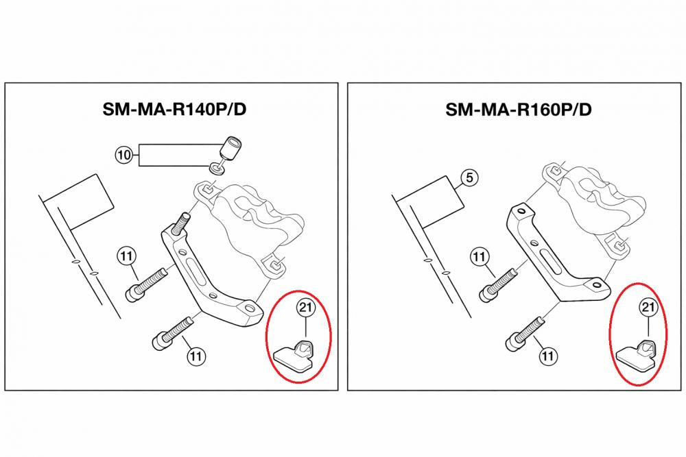 SHIMANO Schraubenlängen-Selektor, f.SMMA-R140_160P/D 140/160 mm - präzise Montagehilfe