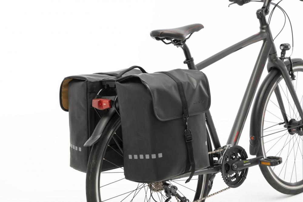 New Looxs Doppelpacktasche Nova Double Racktime 2.0 2 x ca. 15-20 l Black - sportliche Gepäckträgertasche