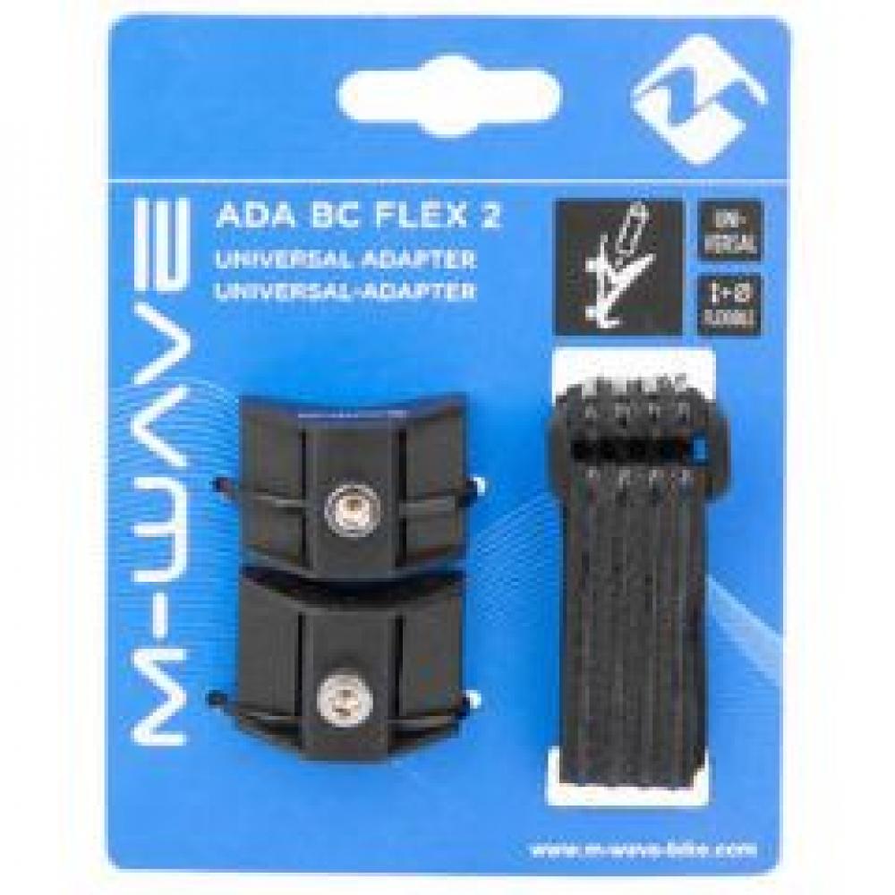 M-WAVE ADA BC Flex 2 Adapter für Flaschenhalter universelle, flexible Montage mit Klettbändern