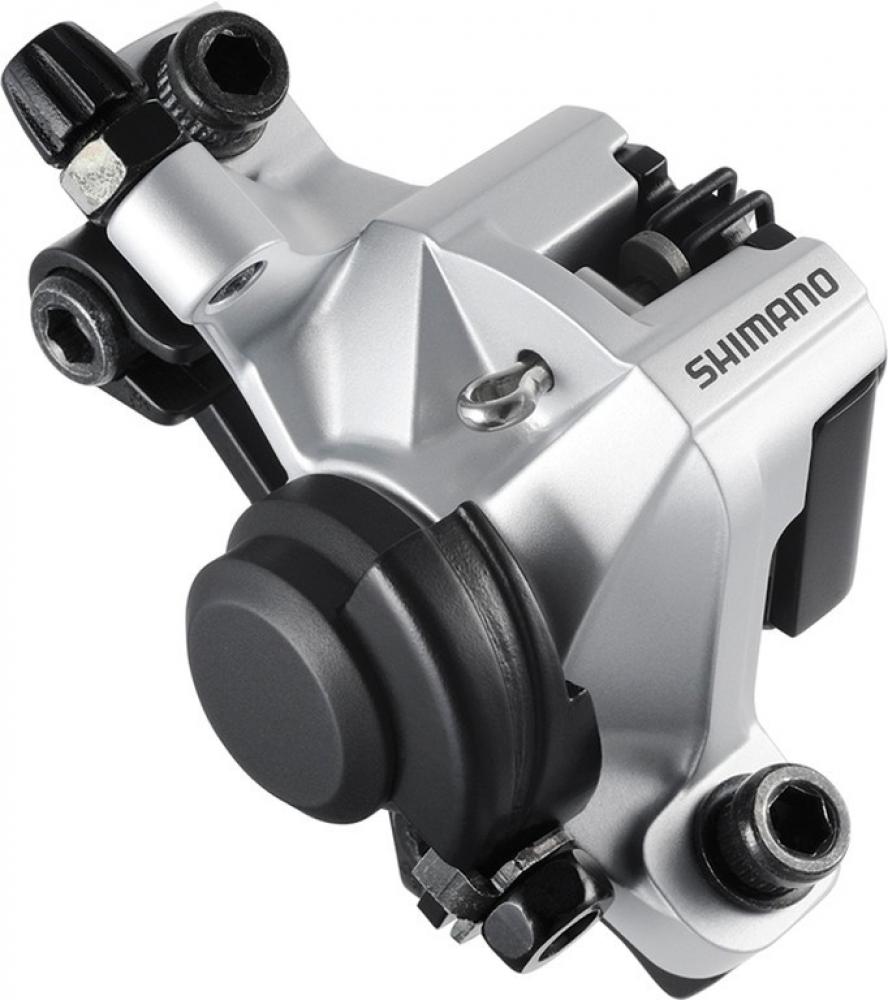 Shimano BR-M375 mechanischer Bremssattel für Fahrrad-Scheibenbremsen, silber-schwarz.