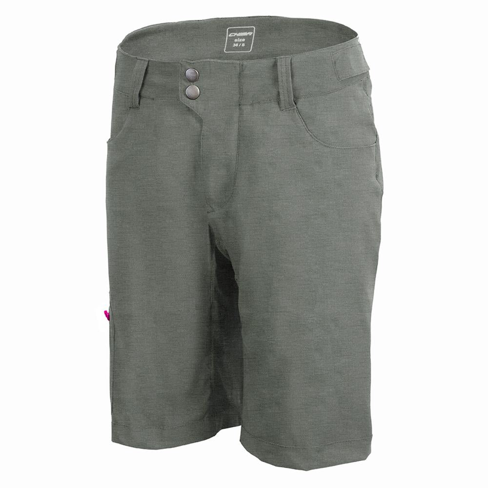 CHIBA Baggy Pants mit Innenhose Lady - Radhose 3XL anthrazit/pink