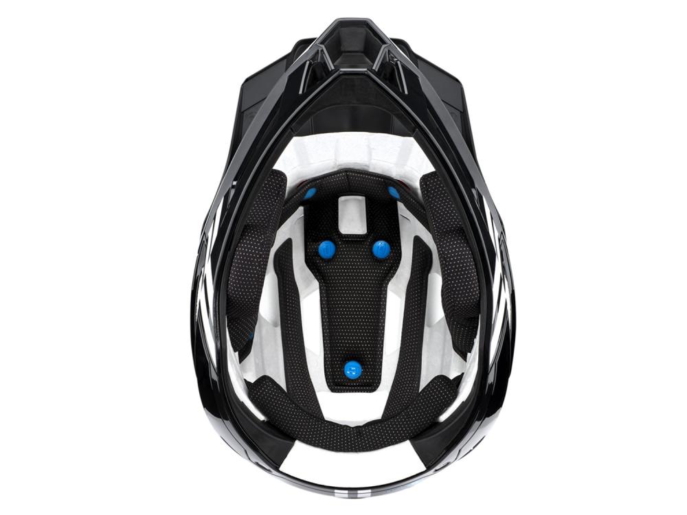 100% Trajecta helmet w/Fidlock XL black/white - leichter Fullface-Helm mit Top-Schutz