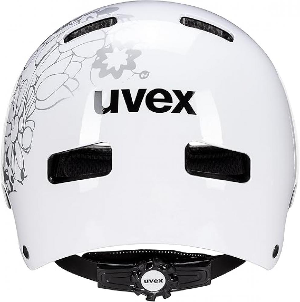 uvex kid 3 Kinderhelm 51-55 cm - White Flower Black