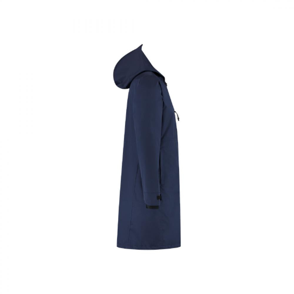 BBB Regenjacke Rainshield Parka L dunkelblau - wasserdicht, atmungsaktiv, verlängertes Rückenteil, verstellbare Kapuze, reflektierende Details, leicht verstaubar