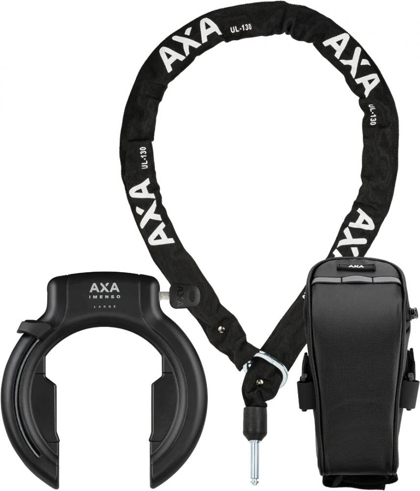 AXA Rahmenschloss Kit Imenso L RETR/ULC 130 L - Hochsicheres Fahrradschloss-Set in aktueller Generation