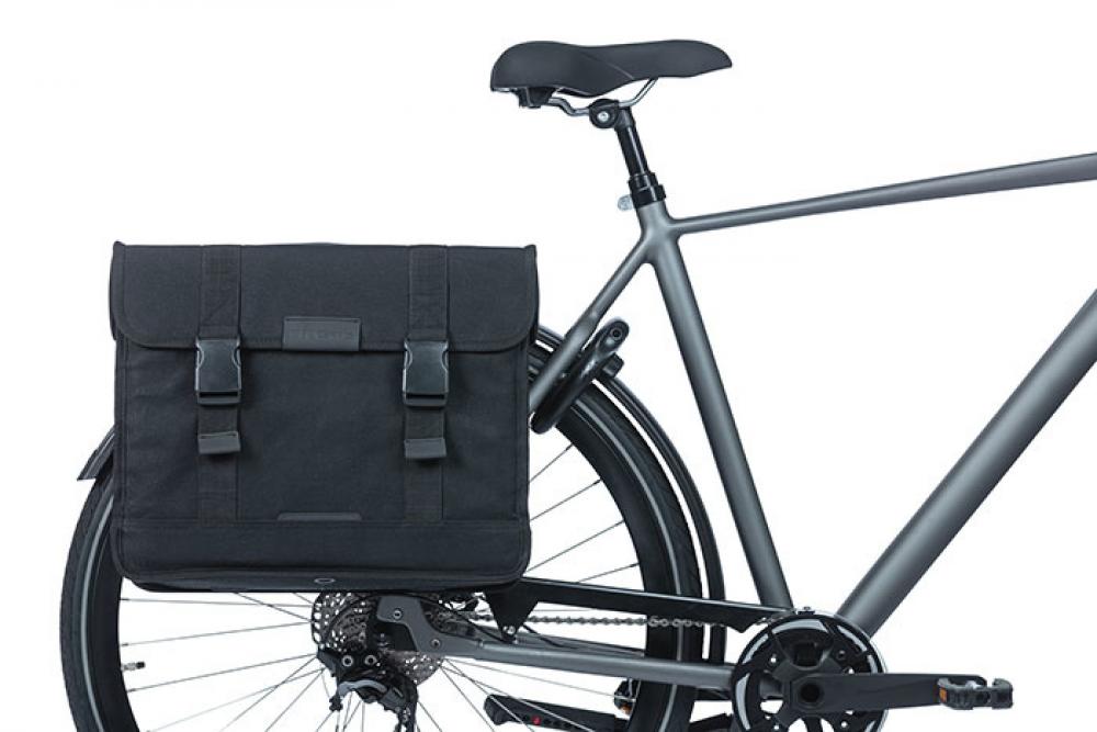 Basil Doppeltasche Kavan Eco Classic schwarz 37x33x24 cm 58l