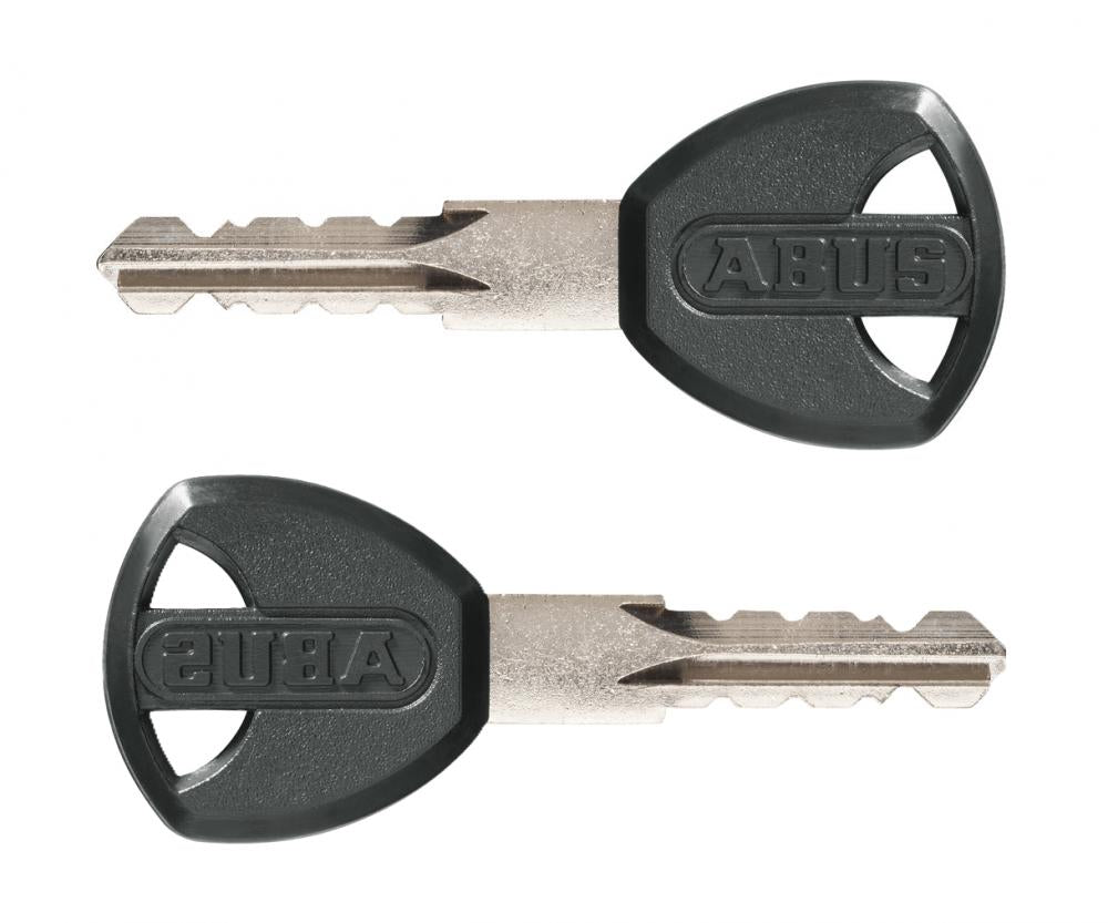 ABUS Spiralkabelschloss Steel-O-Flex Microflex 6615K, 85 cm Länge, 15 mm Ø, Sicherheitslevel 5, schwarz, mit Schlüssel, flexibler Stahlkabelschutz