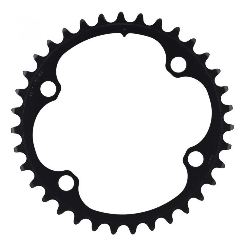 Schwarzes SRAM Rival AXS 35T Kettenblatt für Rennräder, X-Range Schaltperformance.