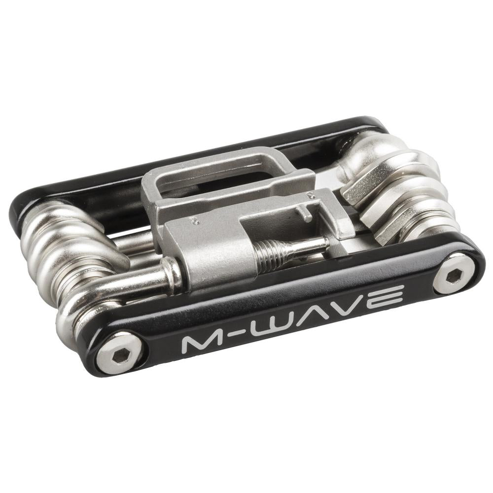 M-WAVE Mini 15 Multitool - Kompaktes Fahrrad-Multitool mit 15 Funktionen