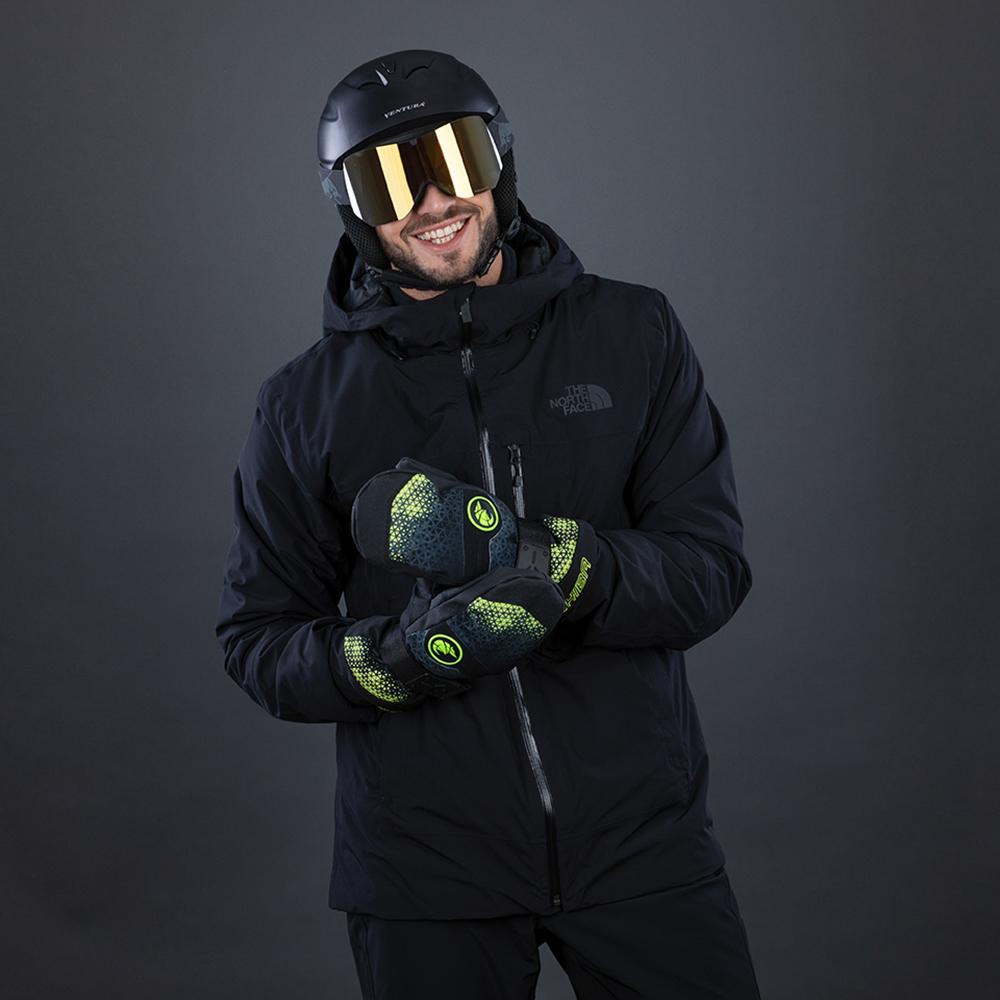 CHIBA Board Mitten - wasserdichte Primaloft Snowboard-Handschuhe, Größe 8, dk. grau/n