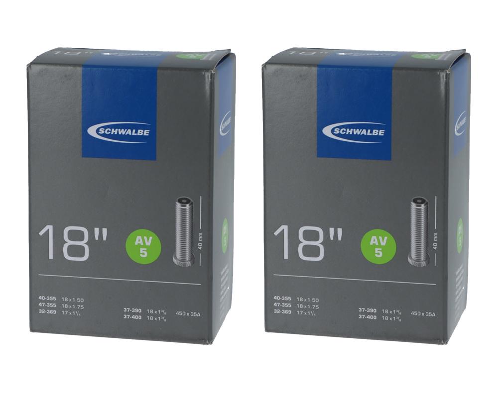 Schwalbe 2 x Schlauch AV5 (32/47-355/400) 18 Zoll