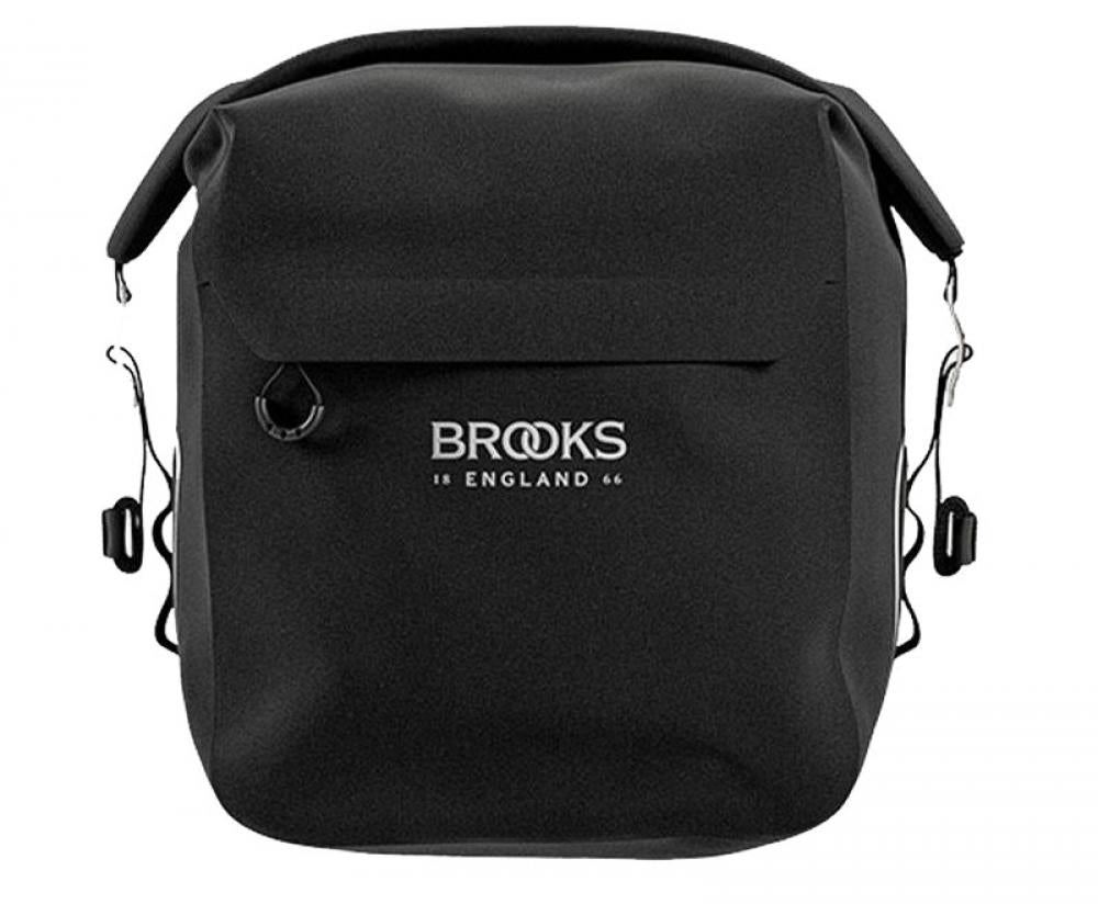 BROOKS Scape Pannier Small Black - wasserdichte Fahrradtasche 10-13 Liter aus 600D Polyester mit Hypalon-Details - 760 g leicht, 260x150x300-400 mm