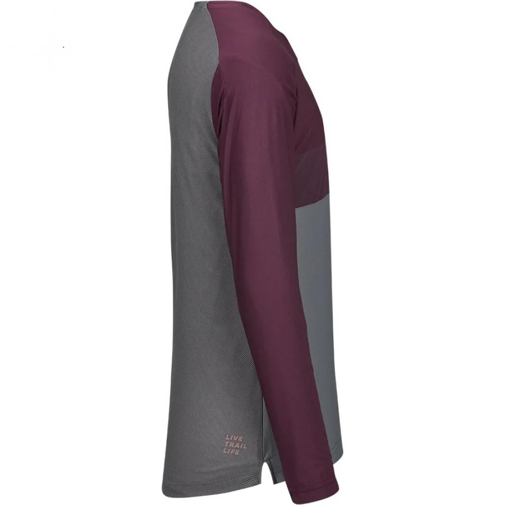 IXS Sports Division iXS Flow XTG Long Sleeve Henley M Graphite/Raisin - atmungsaktives Bike-Langarmshirt