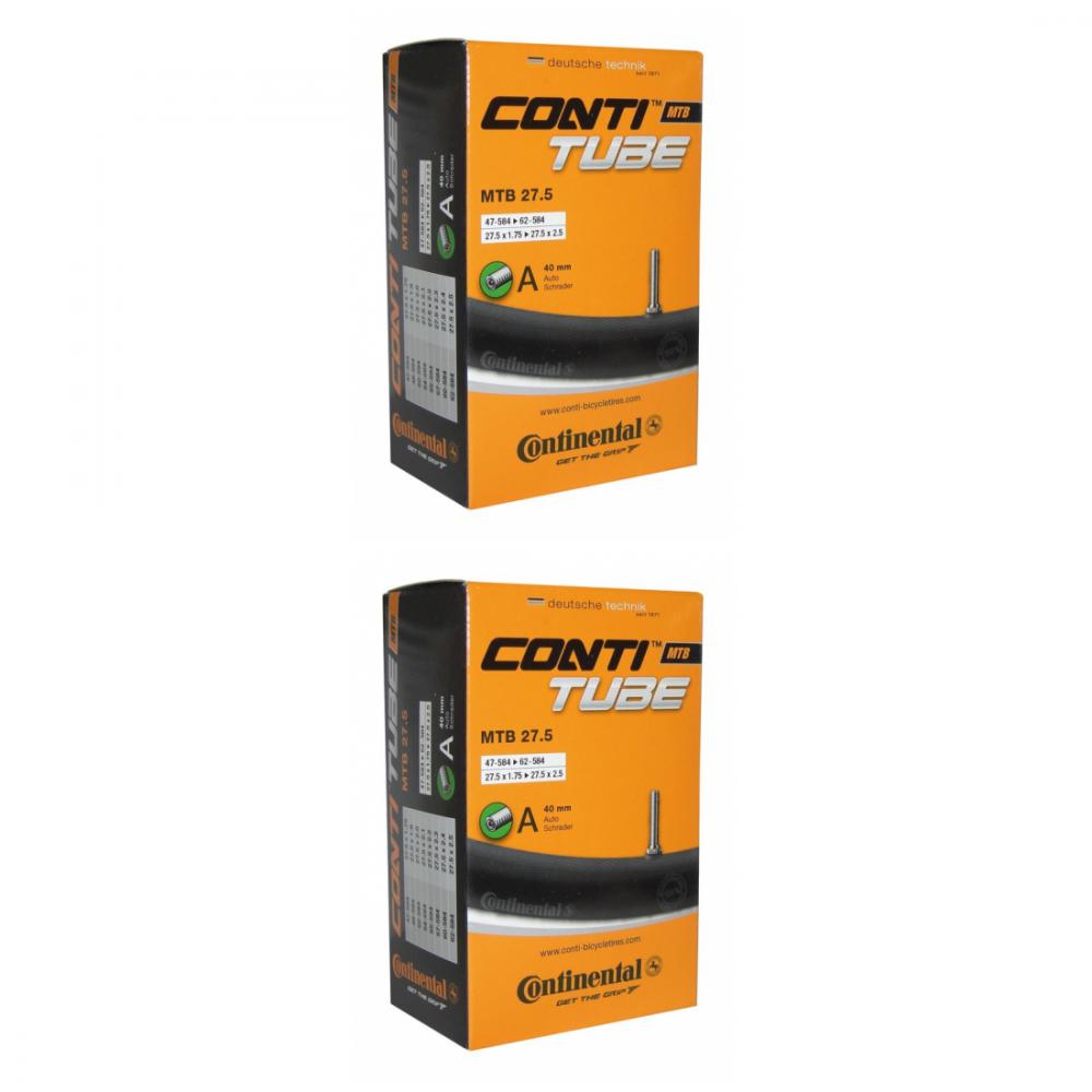 2x Continental MTB 27.5" pannensicherer Schlauch 27.5x1.75-2.4 AV 40mm für Mountainbikes
