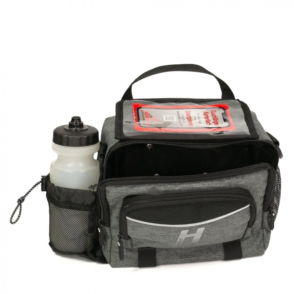 Haberland Lenkertasche 6l Bottle grau - praktische Lenker-Tasche mit Flaschenfach