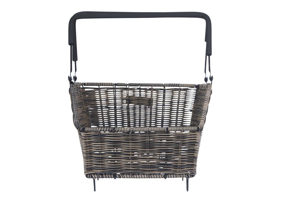 Basil Gepäckträgerkorb Cento Rattan Look Gepäckträgerkorb 22 Liter - braun - wetterfest Multi-System (i-Rack / Racktime / Carrymore / Soft-Grip)