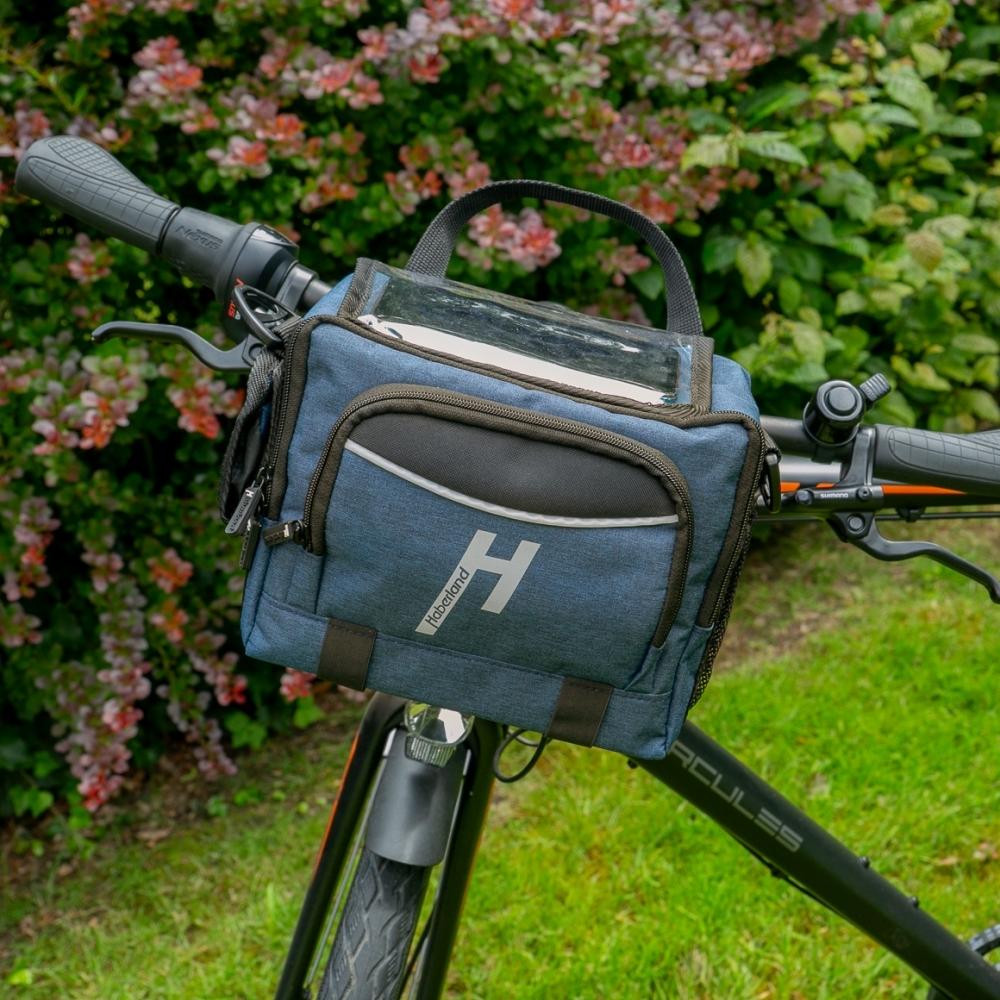 Haberland Lenkertasche 6l Bottle blau - praktische E-Bike-Lenkertasche mit KLICKfix