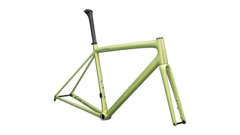Specialized S-Works Aethos Rahmenset - Team Yellow Tint/Silver Dust/Chrome 56cm - Aethos SW FRMSET