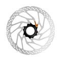 Silberne SHIMANO RT-CL300 180mm Center Lock Bremsscheibe für zuverlässige Bremsperformance.