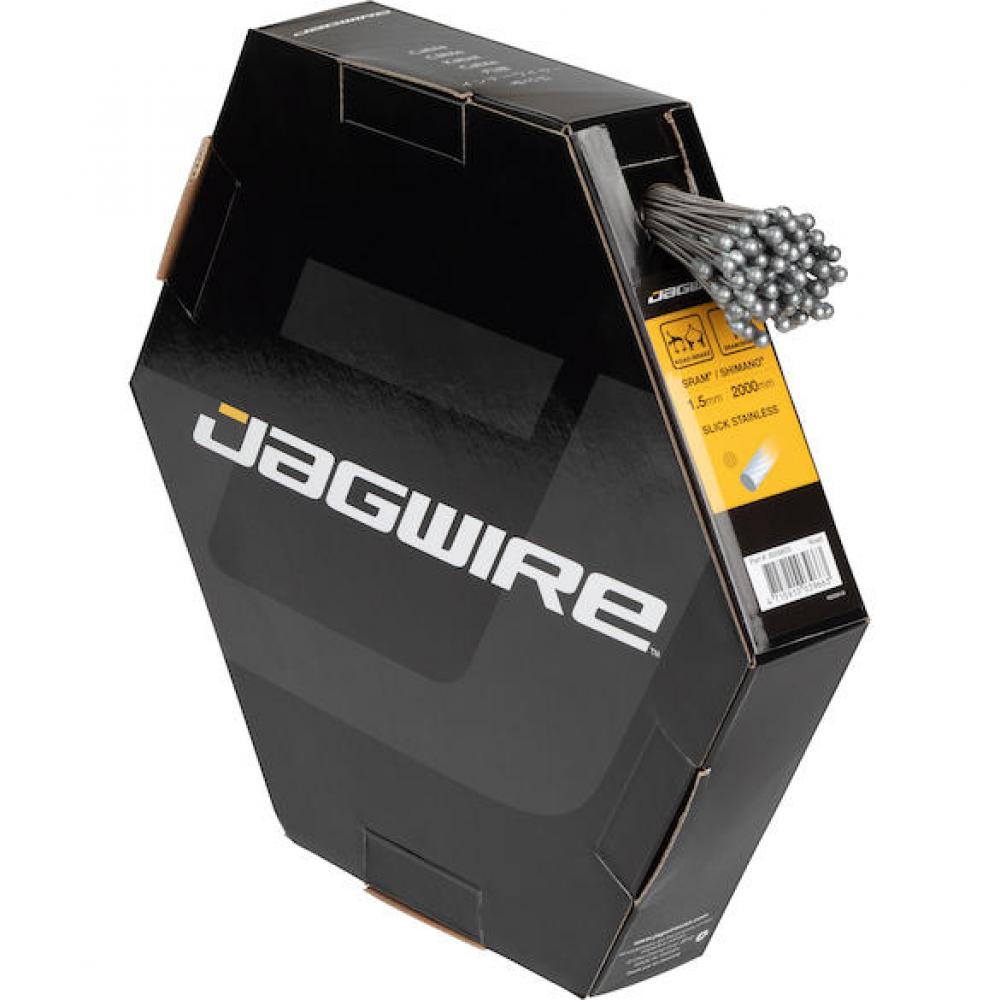 Jagwire Bremszug Road Sport Edelstahl geschliffen 1.5 x 2000 mm Silber - langlebiger Rennrad-Bremszug