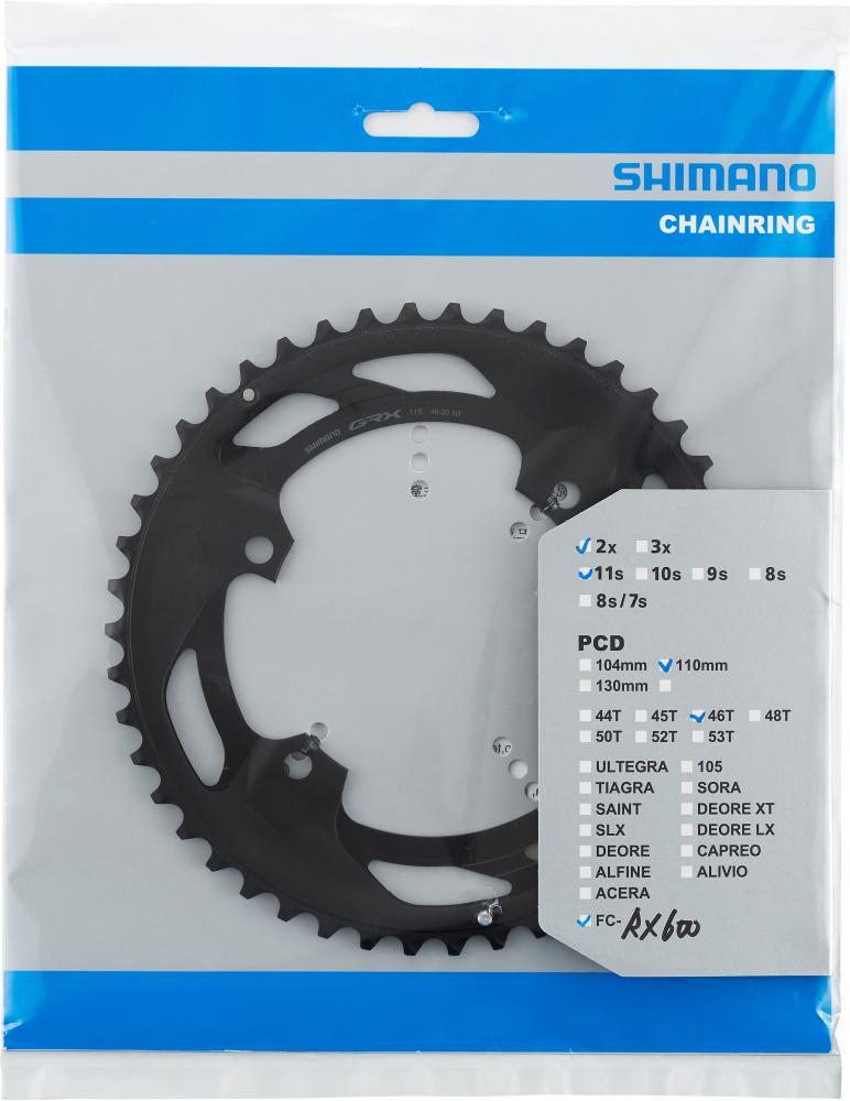 Shimano GRX Außenkettenblatt Y0K698010 - 46 Zähne, 11-fach
