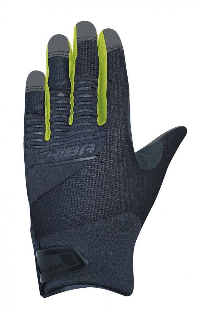 CHIBA Blade - Radhandschuhe S schwarz/neongelb, atmungsaktiv mit Touchfunktion